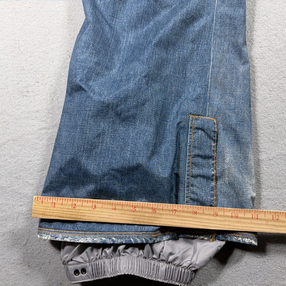 Burton Snowboard Pants Men XL Distressed Denim THE JEANS Snowboard Winter Ski - Picture 4 of 10